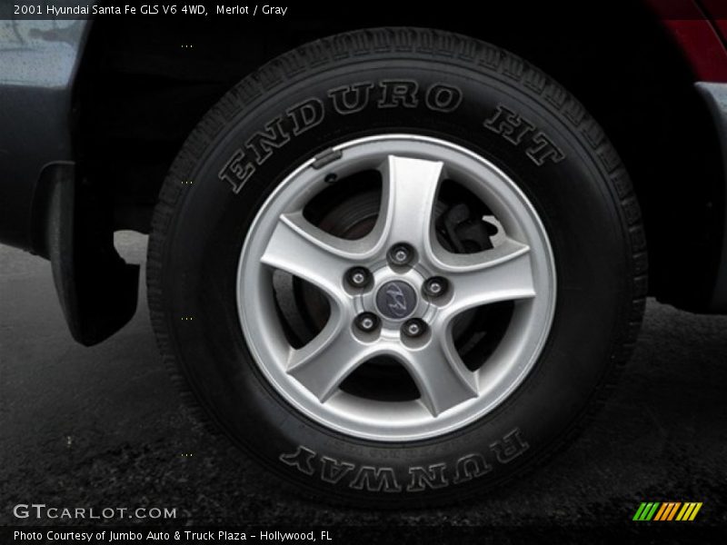 Merlot / Gray 2001 Hyundai Santa Fe GLS V6 4WD