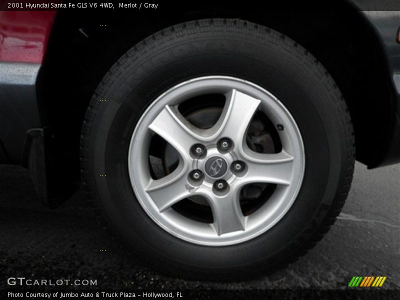 Merlot / Gray 2001 Hyundai Santa Fe GLS V6 4WD