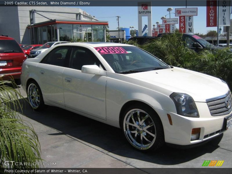 White Diamond / Ebony 2005 Cadillac CTS Sedan