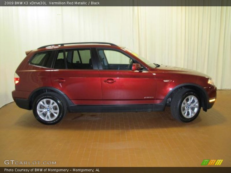 Vermillion Red Metallic / Black 2009 BMW X3 xDrive30i
