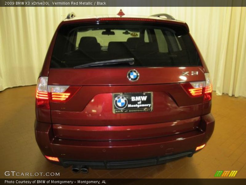 Vermillion Red Metallic / Black 2009 BMW X3 xDrive30i