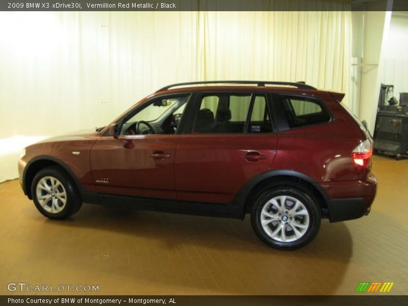 Vermillion Red Metallic / Black 2009 BMW X3 xDrive30i