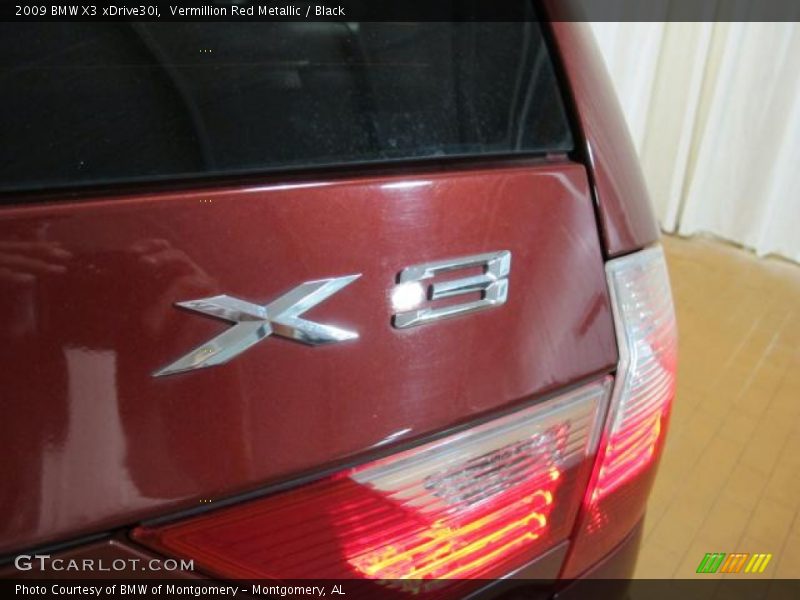 Vermillion Red Metallic / Black 2009 BMW X3 xDrive30i