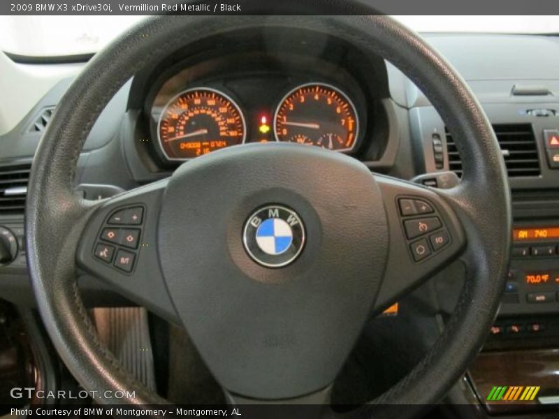 Vermillion Red Metallic / Black 2009 BMW X3 xDrive30i