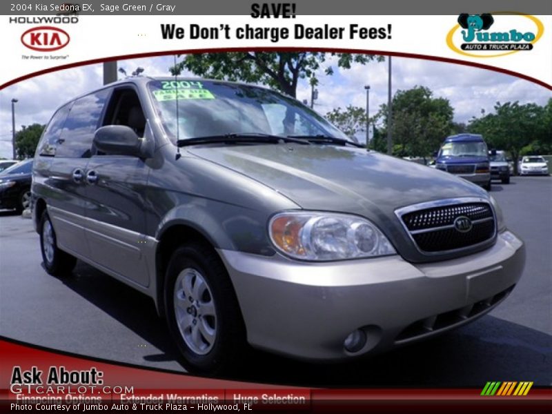 Sage Green / Gray 2004 Kia Sedona EX