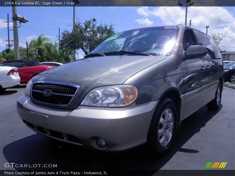 Sage Green / Gray 2004 Kia Sedona EX