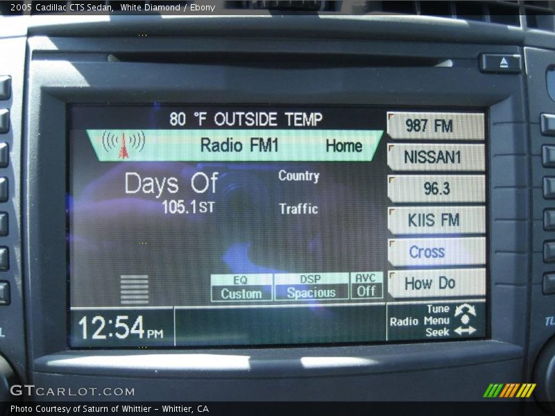 White Diamond / Ebony 2005 Cadillac CTS Sedan