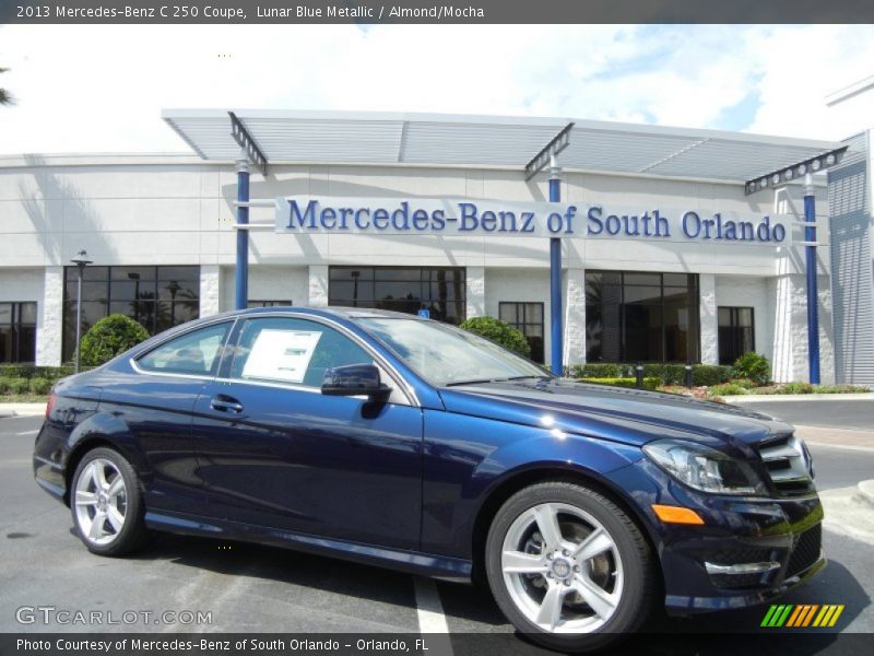 Lunar Blue Metallic / Almond/Mocha 2013 Mercedes-Benz C 250 Coupe
