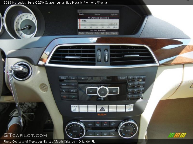 Lunar Blue Metallic / Almond/Mocha 2013 Mercedes-Benz C 250 Coupe