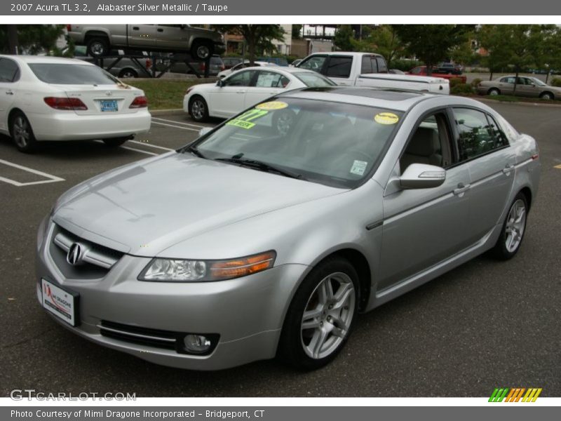 Alabaster Silver Metallic / Taupe 2007 Acura TL 3.2