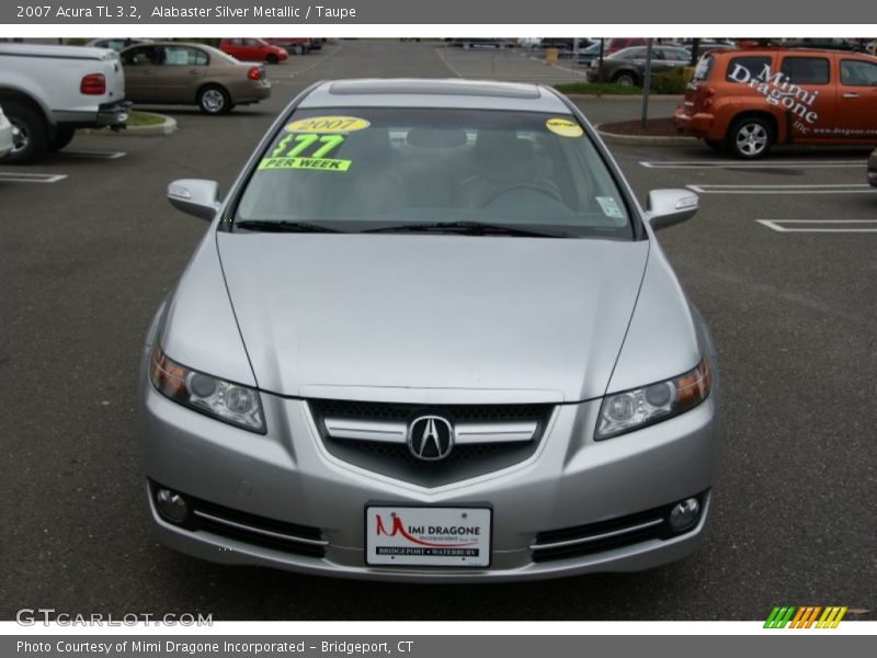 Alabaster Silver Metallic / Taupe 2007 Acura TL 3.2