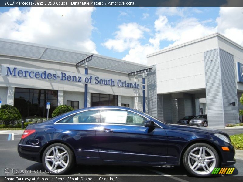 Lunar Blue Metallic / Almond/Mocha 2013 Mercedes-Benz E 350 Coupe