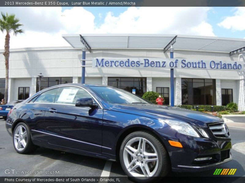 Lunar Blue Metallic / Almond/Mocha 2013 Mercedes-Benz E 350 Coupe