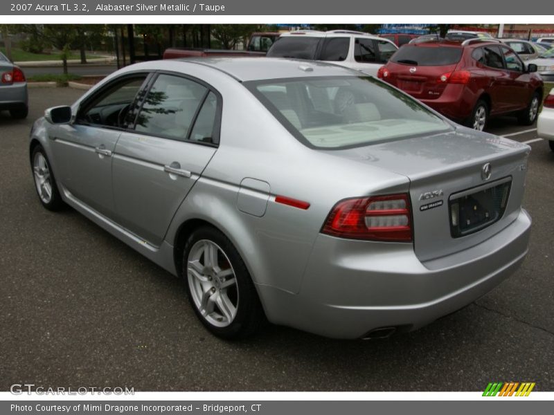 Alabaster Silver Metallic / Taupe 2007 Acura TL 3.2