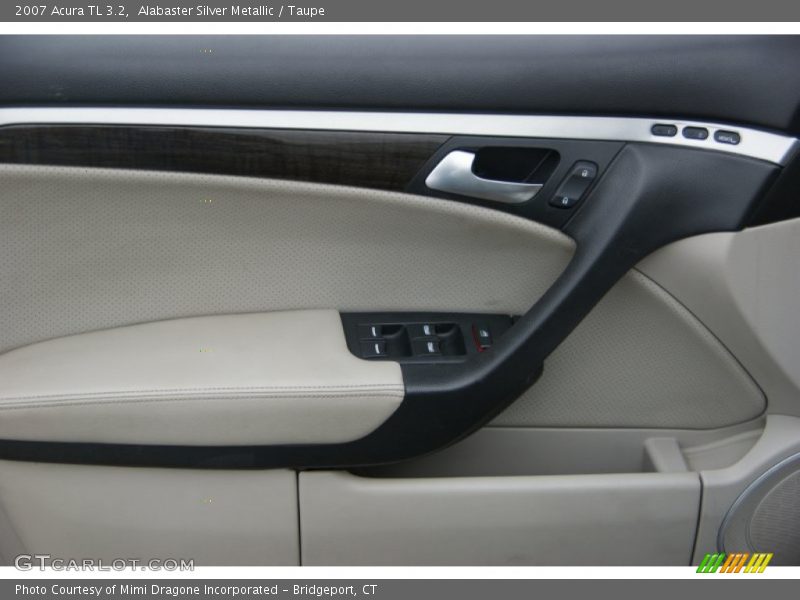Alabaster Silver Metallic / Taupe 2007 Acura TL 3.2