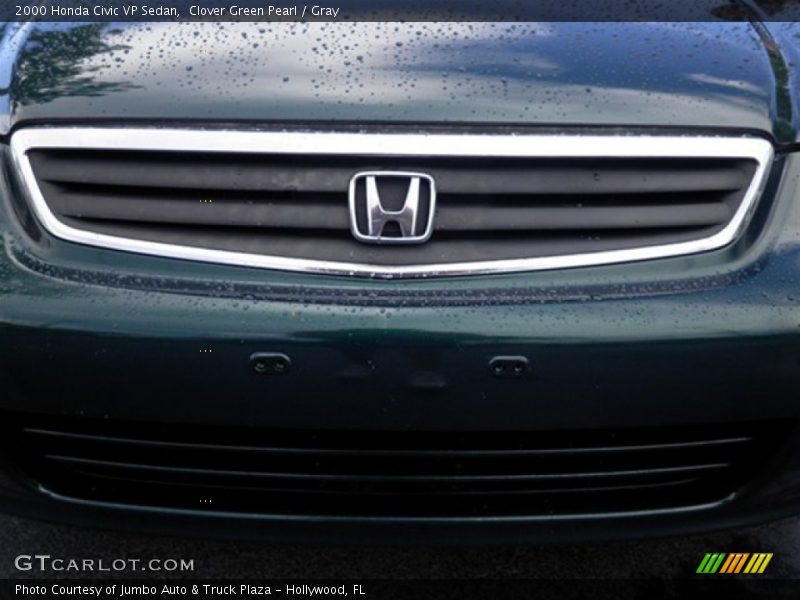 Clover Green Pearl / Gray 2000 Honda Civic VP Sedan