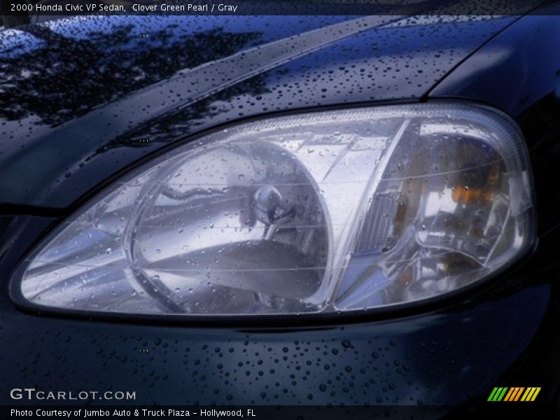 Clover Green Pearl / Gray 2000 Honda Civic VP Sedan