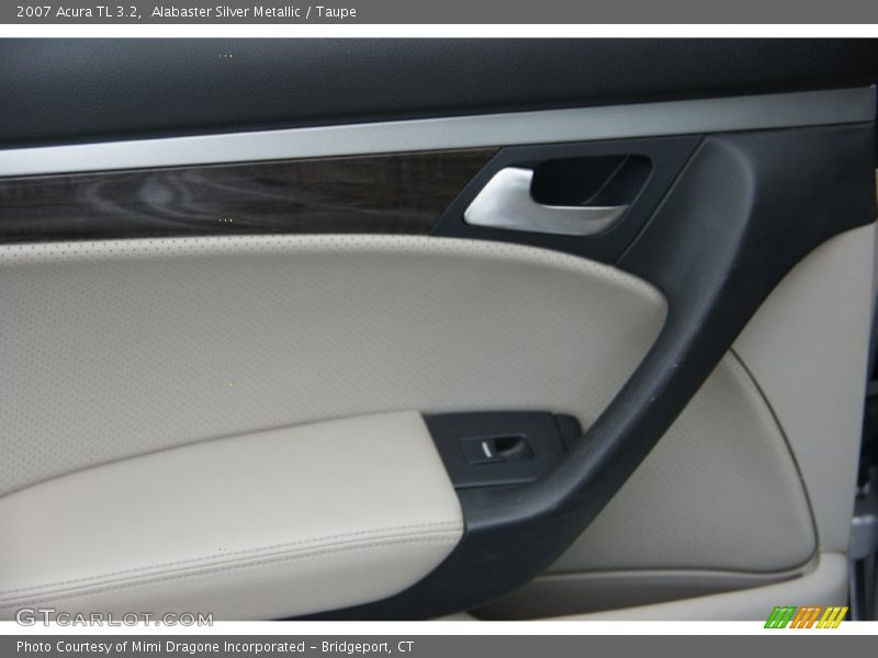 Alabaster Silver Metallic / Taupe 2007 Acura TL 3.2
