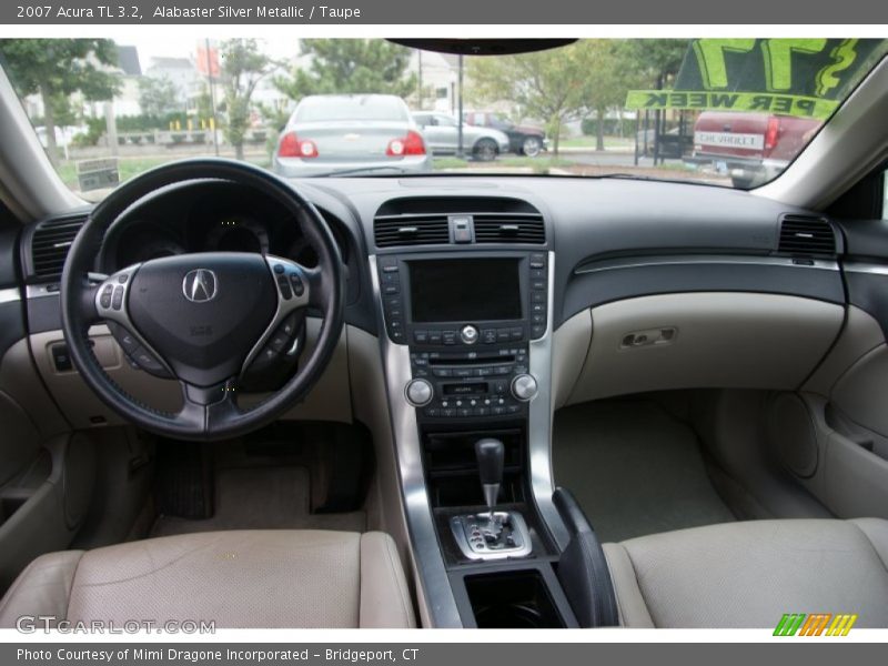 Alabaster Silver Metallic / Taupe 2007 Acura TL 3.2