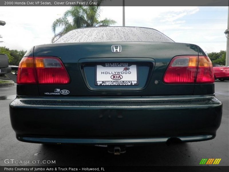 Clover Green Pearl / Gray 2000 Honda Civic VP Sedan