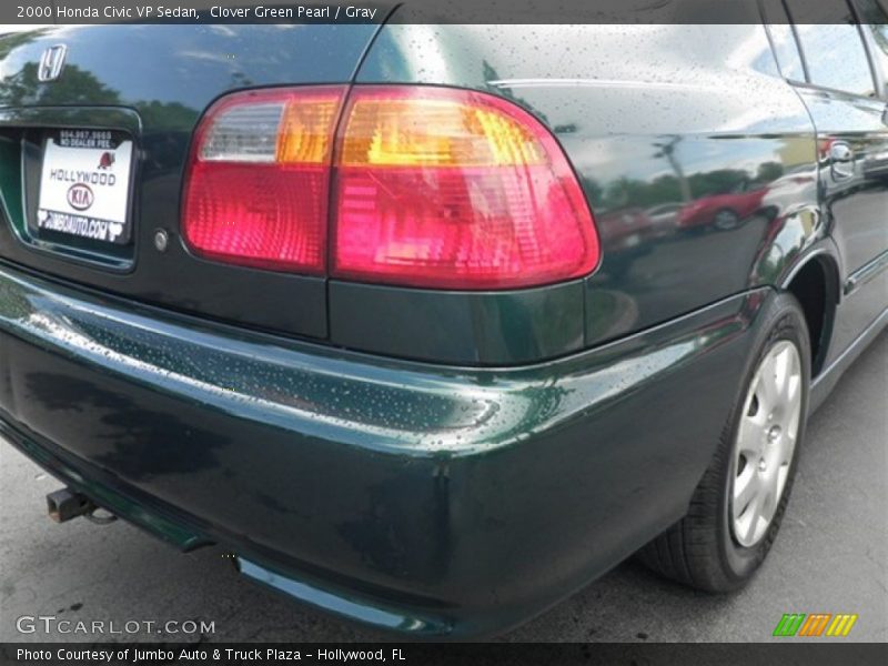 Clover Green Pearl / Gray 2000 Honda Civic VP Sedan