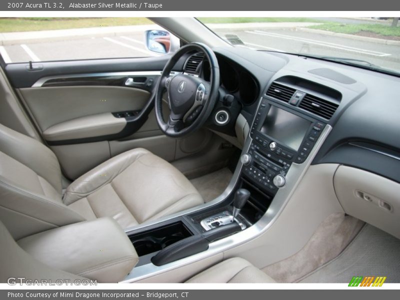 Alabaster Silver Metallic / Taupe 2007 Acura TL 3.2