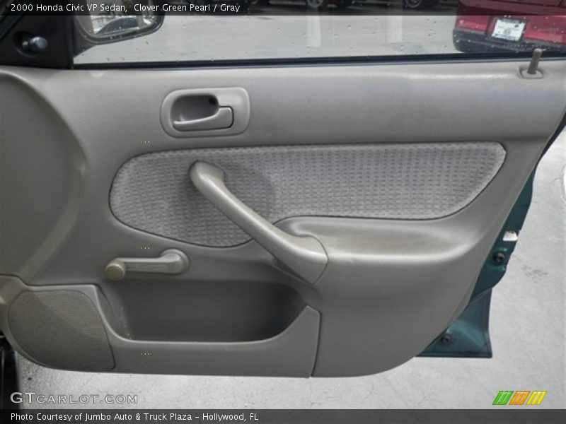 Clover Green Pearl / Gray 2000 Honda Civic VP Sedan