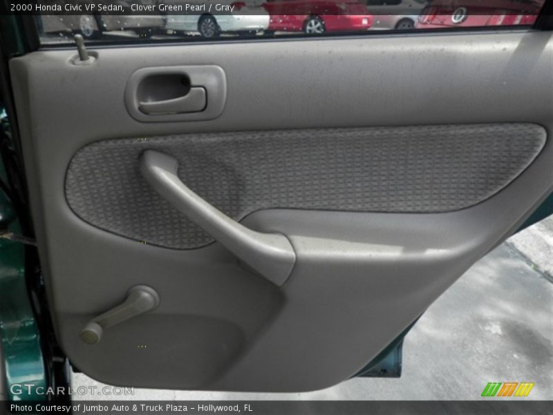 Clover Green Pearl / Gray 2000 Honda Civic VP Sedan