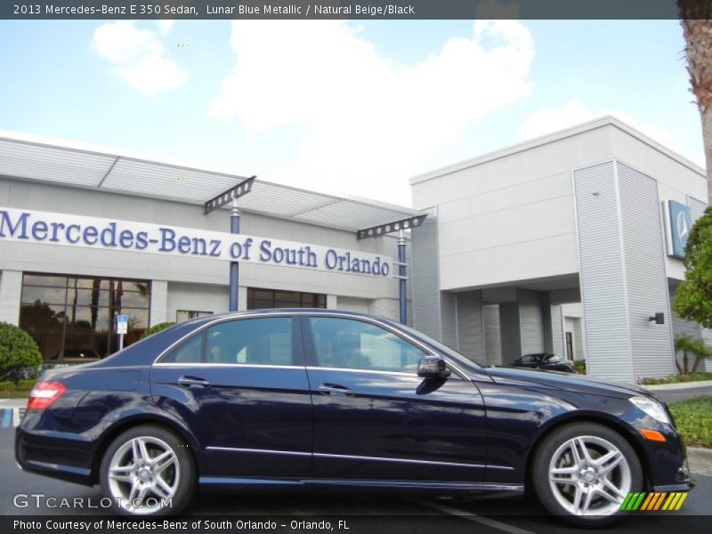 Lunar Blue Metallic / Natural Beige/Black 2013 Mercedes-Benz E 350 Sedan