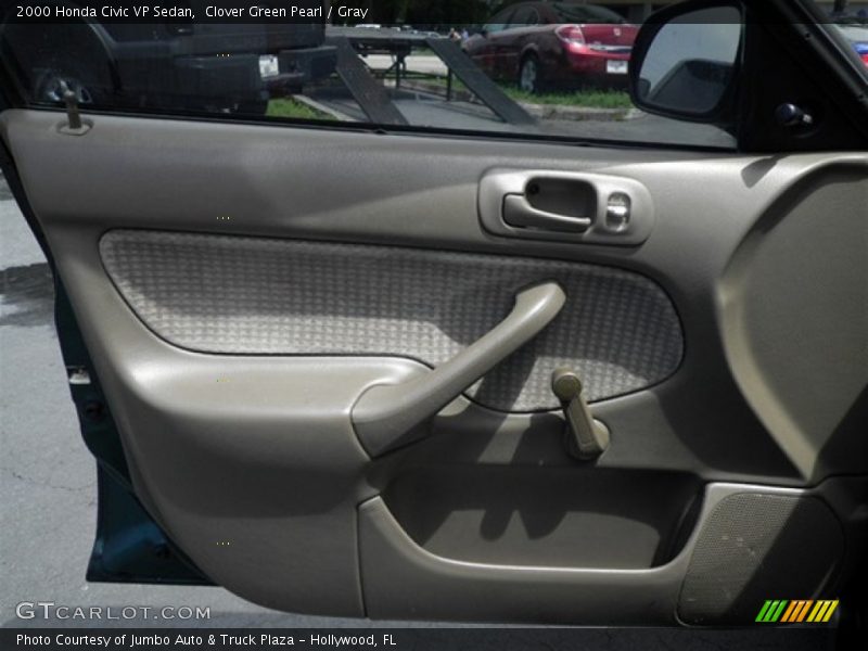 Clover Green Pearl / Gray 2000 Honda Civic VP Sedan