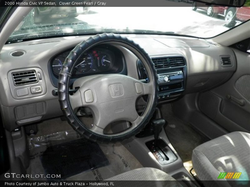 Clover Green Pearl / Gray 2000 Honda Civic VP Sedan