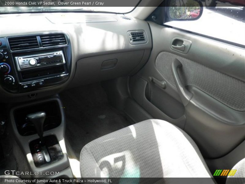 Clover Green Pearl / Gray 2000 Honda Civic VP Sedan