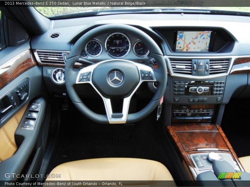 Lunar Blue Metallic / Natural Beige/Black 2013 Mercedes-Benz E 350 Sedan
