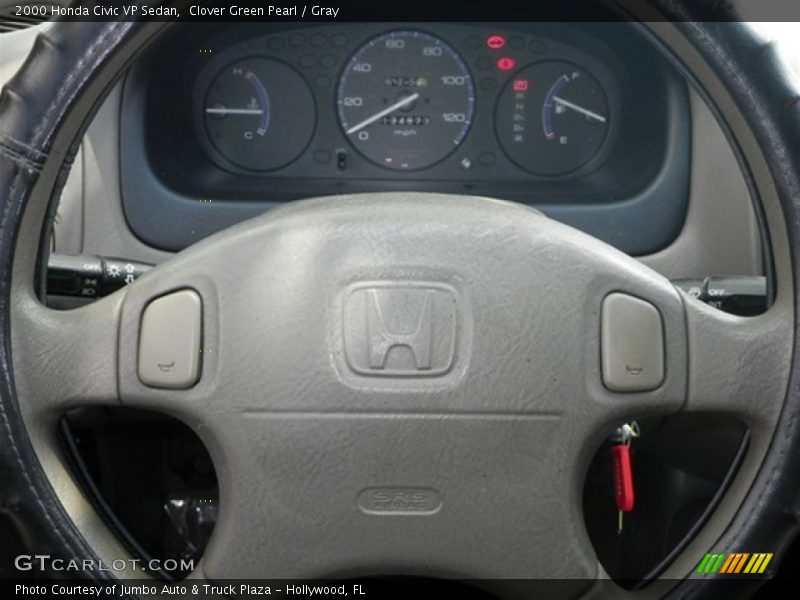 Clover Green Pearl / Gray 2000 Honda Civic VP Sedan