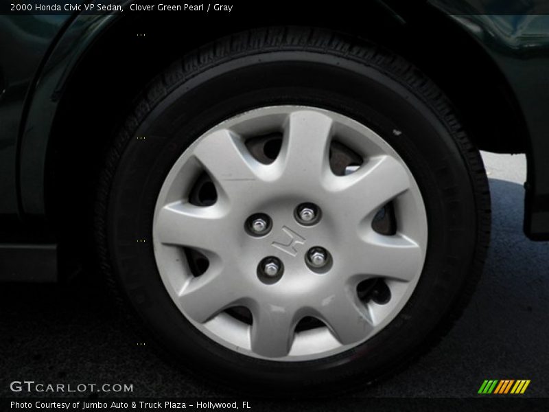 Clover Green Pearl / Gray 2000 Honda Civic VP Sedan