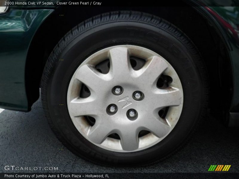 Clover Green Pearl / Gray 2000 Honda Civic VP Sedan