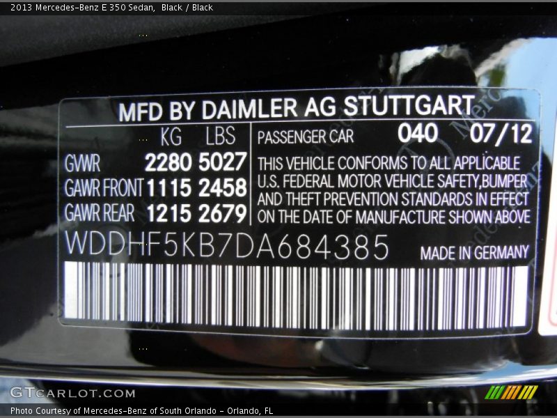 Black / Black 2013 Mercedes-Benz E 350 Sedan