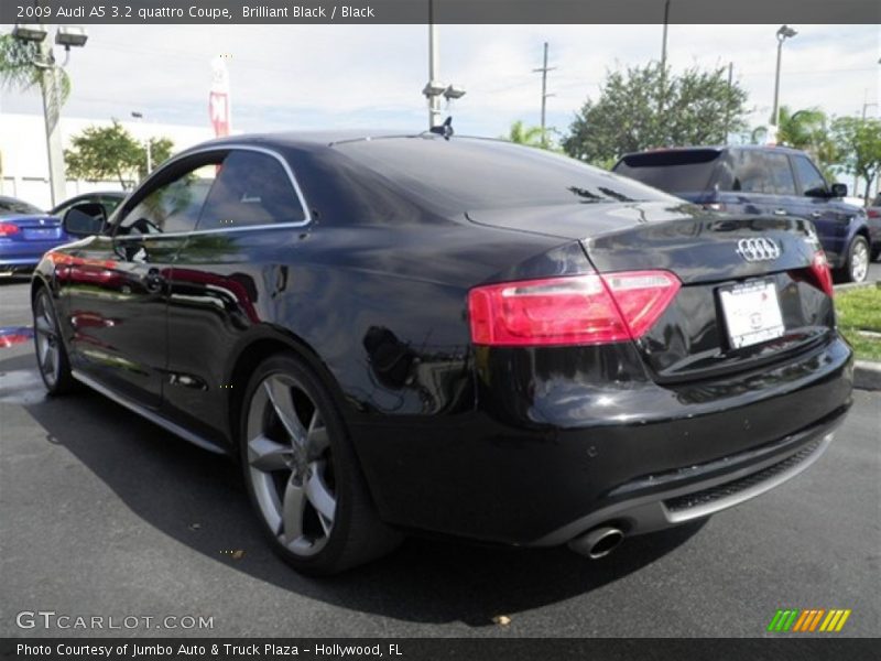 Brilliant Black / Black 2009 Audi A5 3.2 quattro Coupe