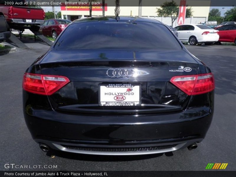 Brilliant Black / Black 2009 Audi A5 3.2 quattro Coupe