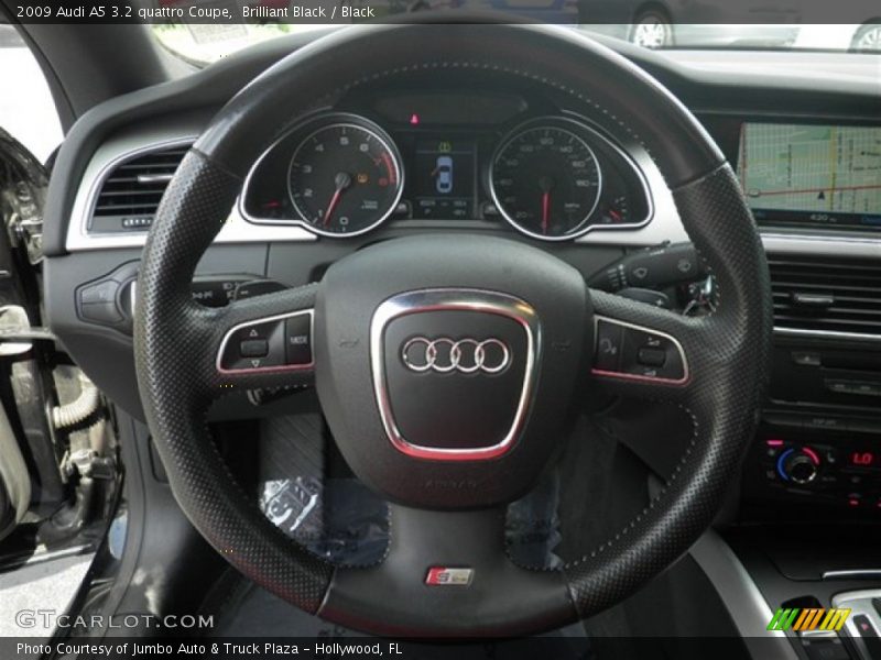 Brilliant Black / Black 2009 Audi A5 3.2 quattro Coupe