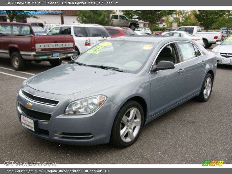 Golden Pewter Metallic / Titanium 2009 Chevrolet Malibu LS Sedan