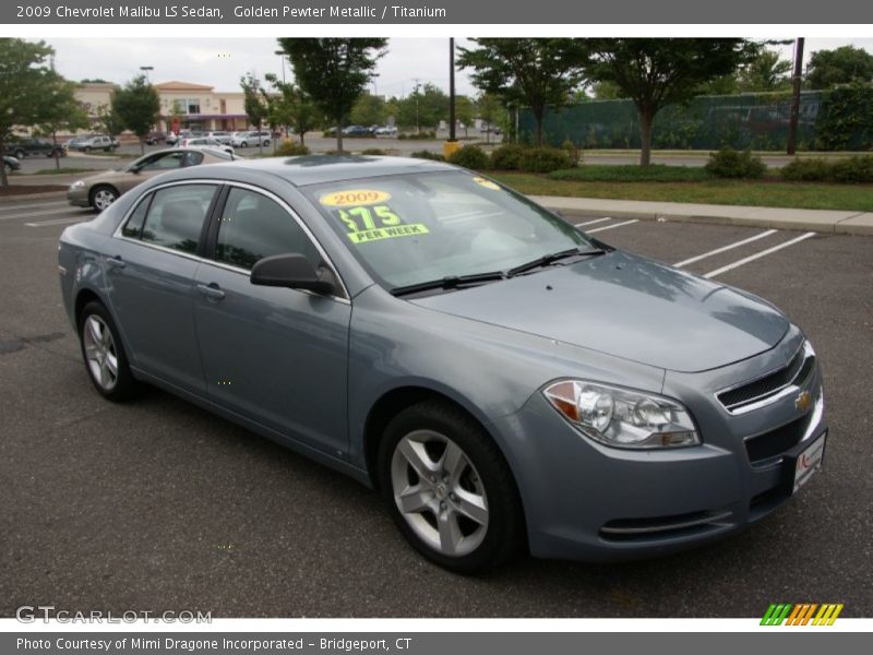 Golden Pewter Metallic / Titanium 2009 Chevrolet Malibu LS Sedan