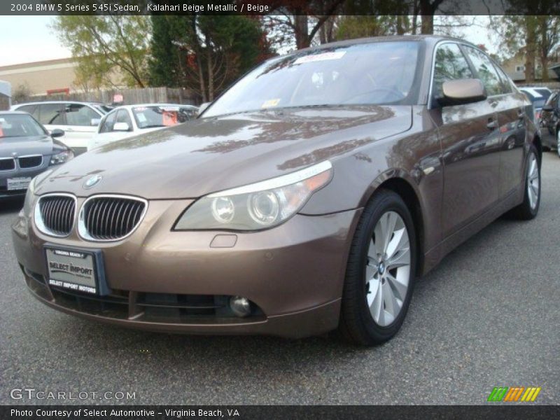Kalahari Beige Metallic / Beige 2004 BMW 5 Series 545i Sedan