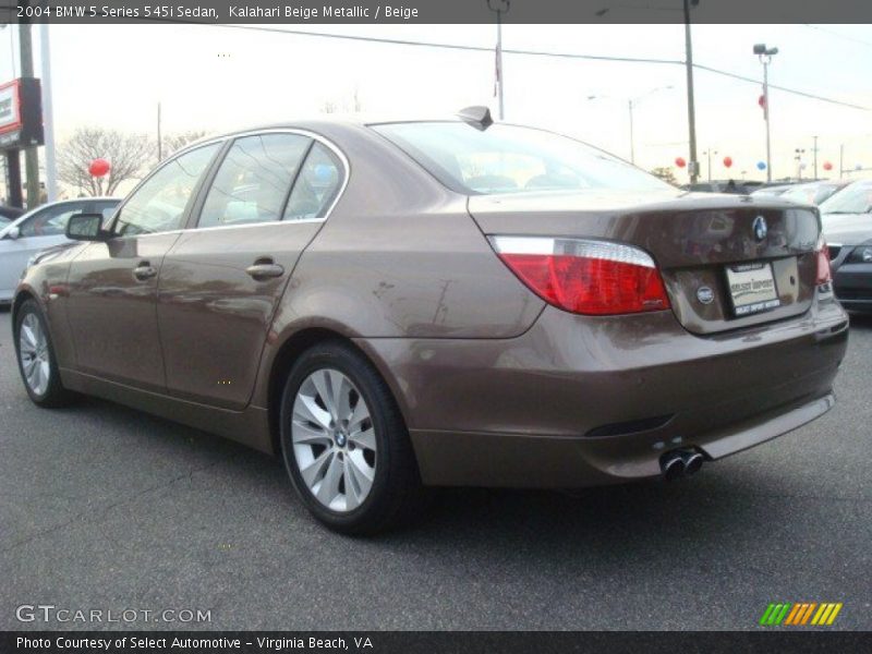 Kalahari Beige Metallic / Beige 2004 BMW 5 Series 545i Sedan