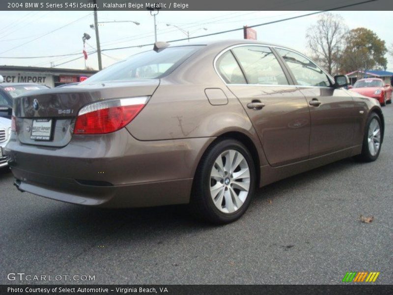 Kalahari Beige Metallic / Beige 2004 BMW 5 Series 545i Sedan