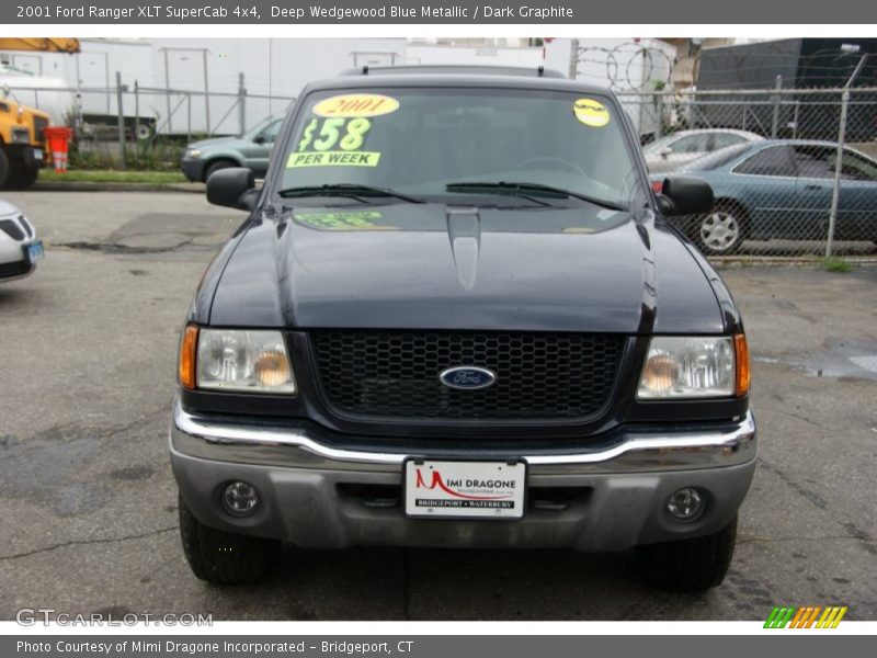 Deep Wedgewood Blue Metallic / Dark Graphite 2001 Ford Ranger XLT SuperCab 4x4
