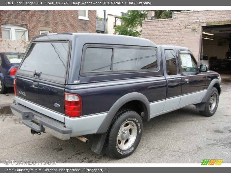 Deep Wedgewood Blue Metallic / Dark Graphite 2001 Ford Ranger XLT SuperCab 4x4