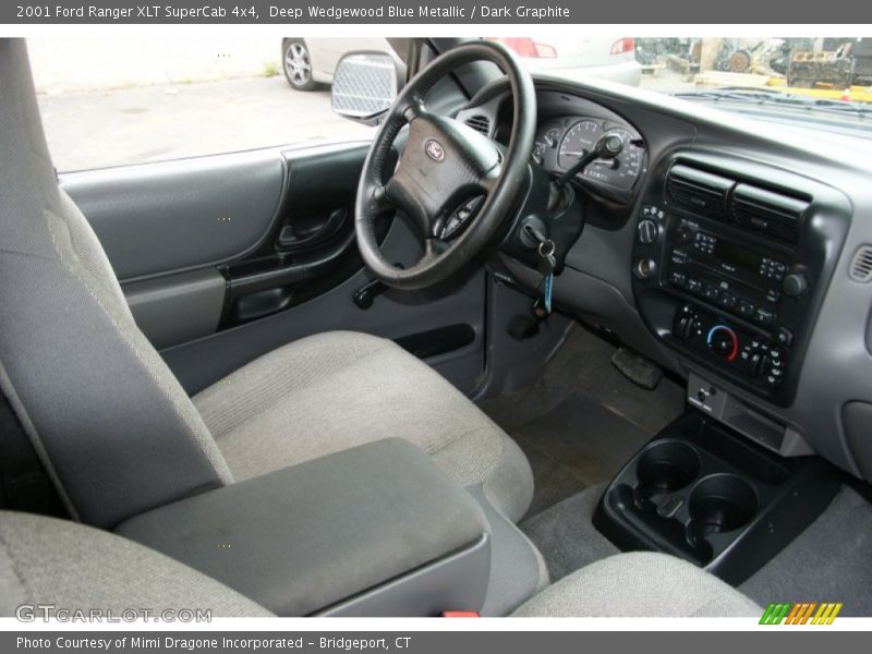 Deep Wedgewood Blue Metallic / Dark Graphite 2001 Ford Ranger XLT SuperCab 4x4