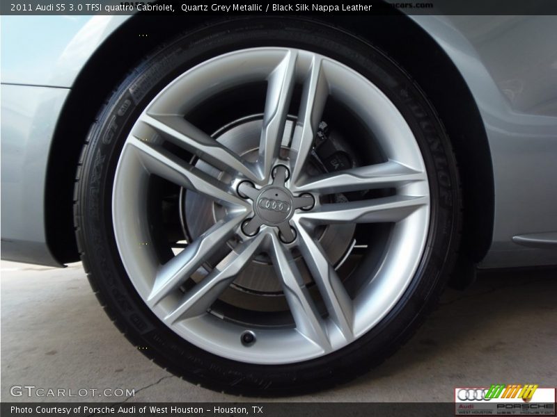 Quartz Grey Metallic / Black Silk Nappa Leather 2011 Audi S5 3.0 TFSI quattro Cabriolet