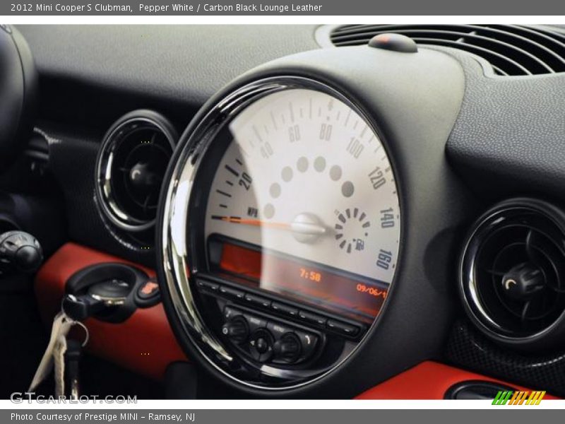 Pepper White / Carbon Black Lounge Leather 2012 Mini Cooper S Clubman
